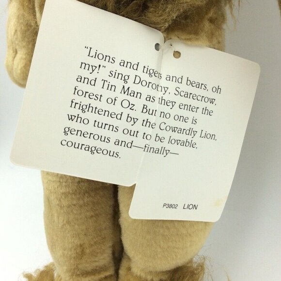 Vintage 80s Presents Hamilton Cowardly Lion Plush The Wizard Of Oz - Picture 10 of 11